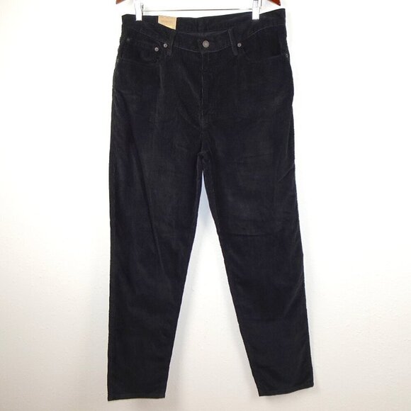 Levi's Corduroy Pants Mom Jeans Women's Size 33x30 Black Cords 1980's - Picture 1 of 11